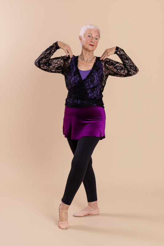 SAB Skirt Purple Pansy Velveteen