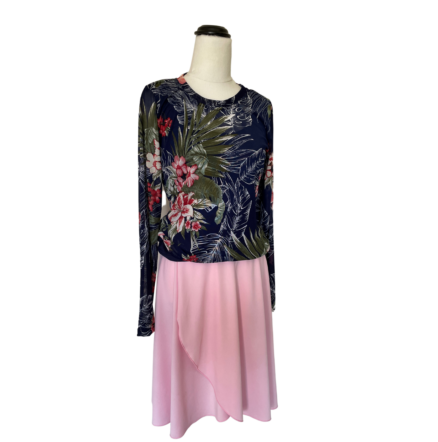 Mesh Stretch Long Sleeved Tee Oasis Blooms