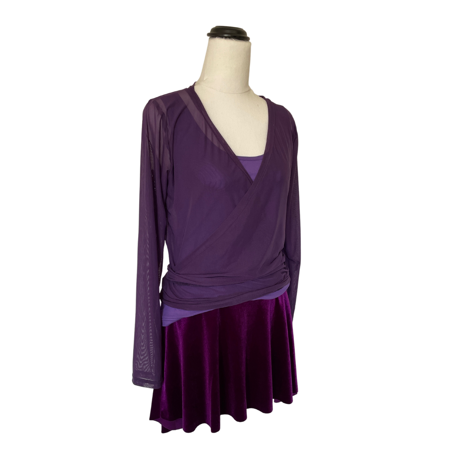 SAB Skirt Purple Pansy Velveteen