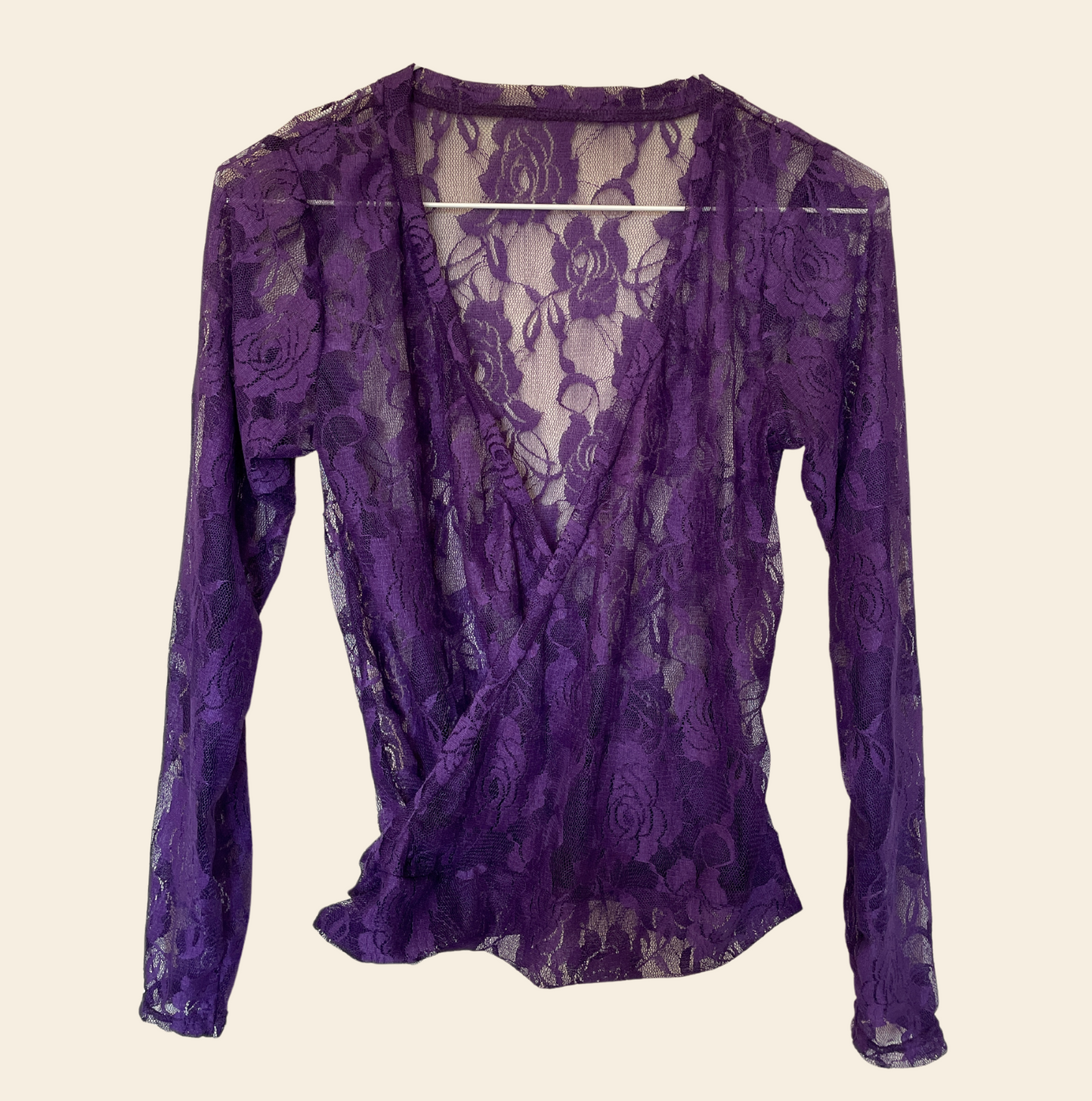 Purple Lace Ballerina Wrap Top