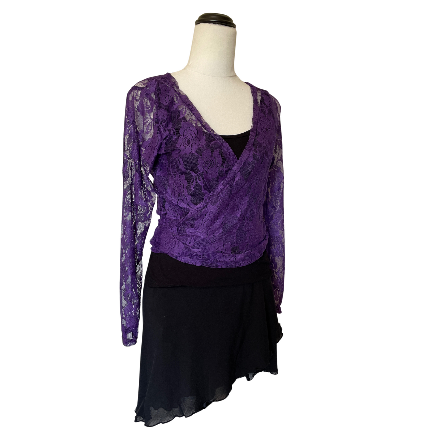 Purple Lace Ballerina Wrap Top