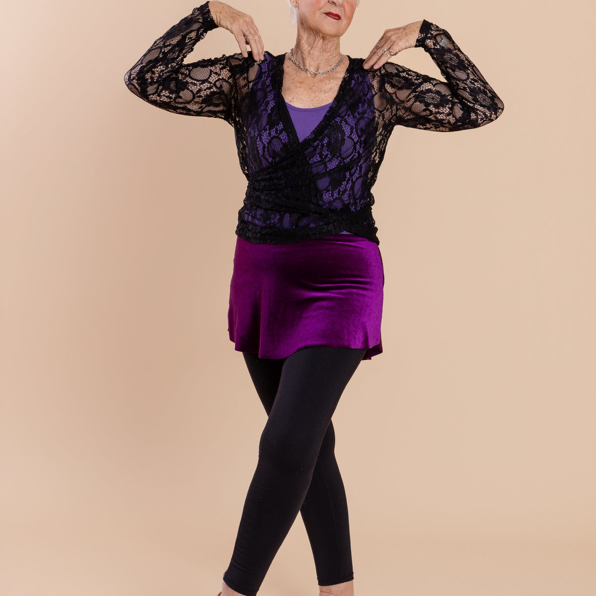 SAB Skirt Purple Pansy Velveteen – Butterfly Dancewear